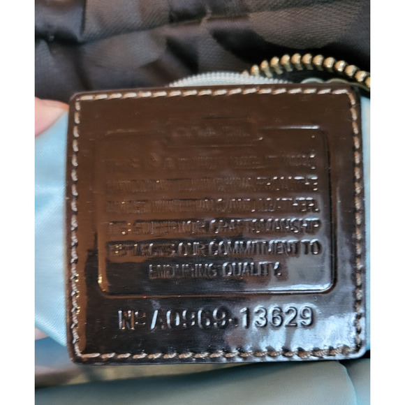 Coach Black Signature Sateen Diaper Bag With Pad Tote Bag Large A0969-13629 EUC - Picture 10 of 16